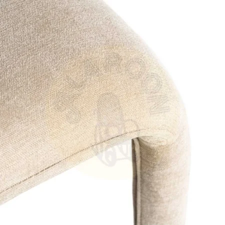 Silla tapizada en tejido 100% poliéster color taupe con asiento acolchado 58x55x76cm - Ixia - 615468IX - foto-secundaria-9