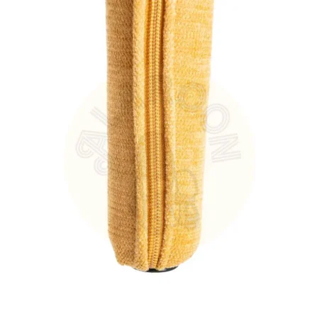 Silla tapizada en tejido 100% poliéster mostaza con asiento acolchado en foam 58x55x76cm - Ixia - 615469IX - foto-secundaria-10