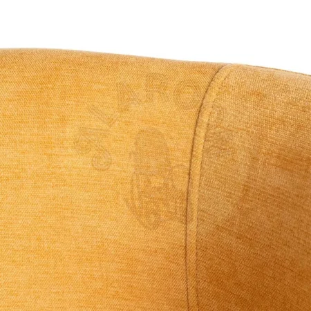 Silla tapizada en tejido 100% poliéster mostaza con asiento acolchado en foam 58x55x76cm - Ixia - 615469IX - foto-secundaria-8