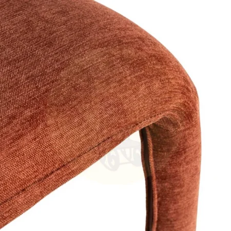 Silla tapizada en tejido teja con asiento acolchado y base contrachapada 58x55x76cm - Ixia - 615470IX - foto-secundaria-9