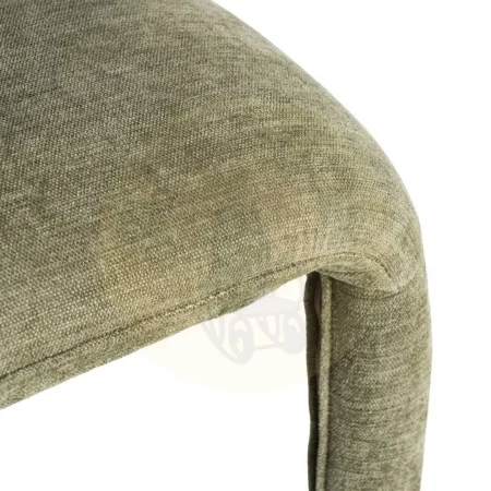 Silla tapizada verde en tejido 100% poliéster con relleno de foam y estructura de madera contrachapada 58x55x76cm - Ixia - 615471IX - foto-secundaria-9