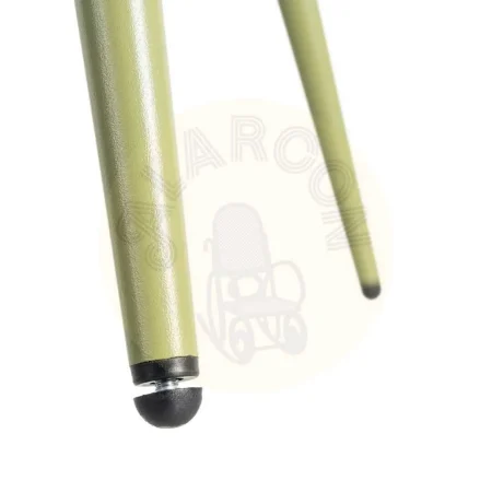 Silla verde tapizada en tejido 100% poliéster con patas de hierro y relleno de foam 50x60x85cm - Ixia - 615473IX - foto-secundaria-10