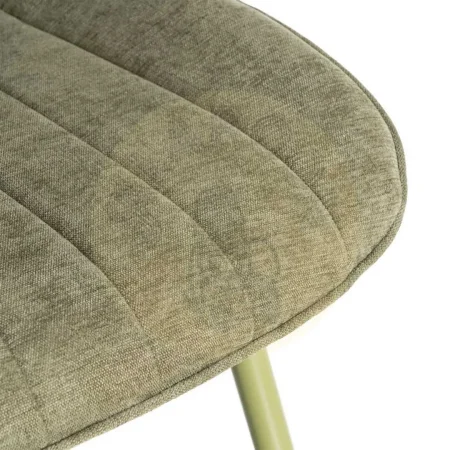 Silla verde tapizada en tejido 100% poliéster con patas de hierro y relleno de foam 50x60x85cm - Ixia - 615473IX - foto-secundaria-9