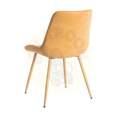Silla camel tapizada en tejido 100% poliéster con patas de hierro 50x60x85cm - Ixia - 615474IX - foto-secundaria-3