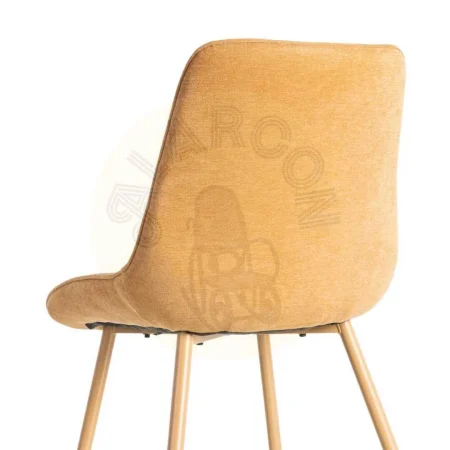 Silla camel tapizada en tejido 100% poliéster con patas de hierro 50x60x85cm - Ixia - 615474IX - foto-secundaria-4