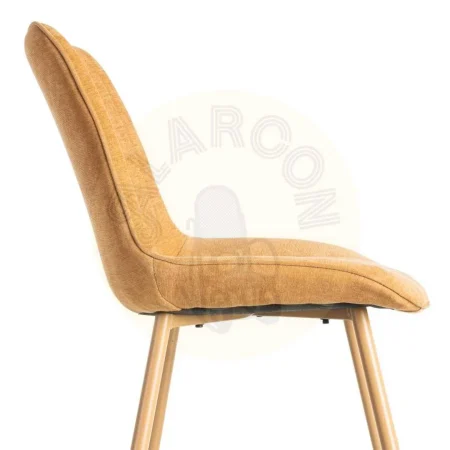 Silla camel tapizada en tejido 100% poliéster con patas de hierro 50x60x85cm - Ixia - 615474IX - foto-secundaria-5