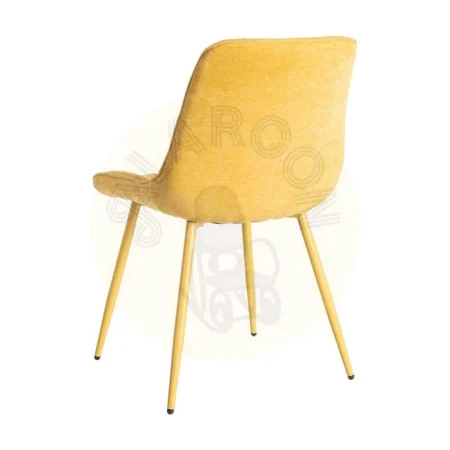 Silla tapizada en tejido amarillo para uso contract con patas de metal 50x60x85cm - Ixia - 615475IX - foto-secundaria-3