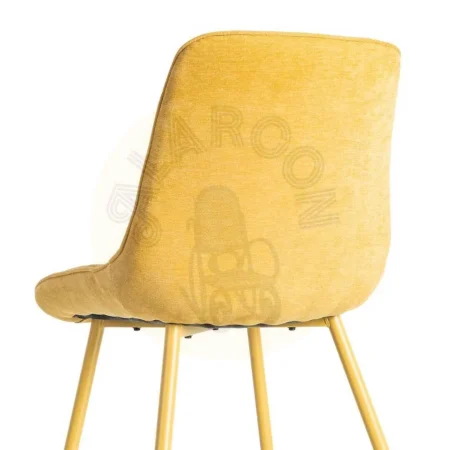 Silla tapizada en tejido amarillo para uso contract con patas de metal 50x60x85cm - Ixia - 615475IX - foto-secundaria-4