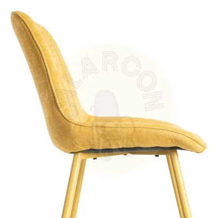 Silla tapizada en tejido amarillo para uso contract con patas de metal 50x60x85cm - Ixia - 615475IX - foto-secundaria-5