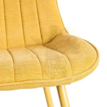 Silla tapizada en tejido amarillo para uso contract con patas de metal 50x60x85cm - Ixia - 615475IX - foto-secundaria-7