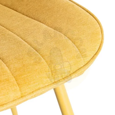 Silla tapizada en tejido amarillo para uso contract con patas de metal 50x60x85cm - Ixia - 615475IX - foto-secundaria-9