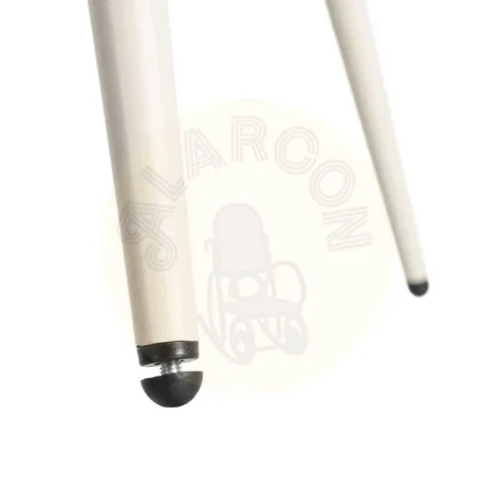 Silla tapizada beige en tejido 100% poliéster con patas de hierro 50x60x85cm - Ixia - 615476IX - foto-secundaria-10