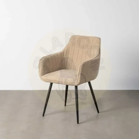 Silla beige en tejido con estructura metálica apta contract 55x58.50x84cm - Ixia - 615477IX - foto-secundaria-10