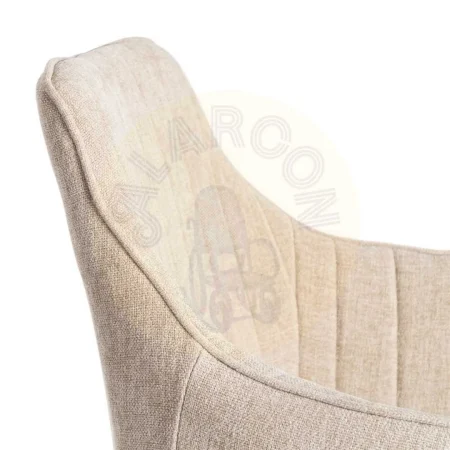Silla beige en tejido con estructura metálica apta contract 55x58.50x84cm - Ixia - 615477IX - foto-secundaria-5