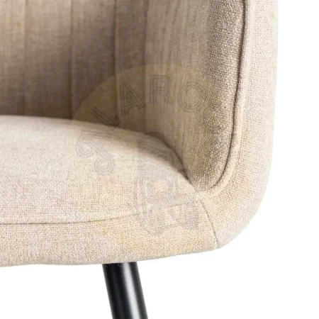 Silla beige en tejido con estructura metálica apta contract 55x58.50x84cm - Ixia - 615477IX - foto-secundaria-8