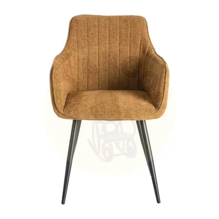 Silla contract marrón tejido y estructura metálica 55x58.50x84cm - Ixia - 615478IX - foto-secundaria-1