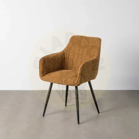 Silla contract marrón tejido y estructura metálica 55x58.50x84cm - Ixia - 615478IX - foto-secundaria-10