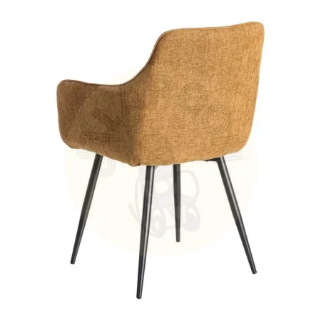 Silla contract marrón tejido y estructura metálica 55x58.50x84cm - Ixia - 615478IX - foto-secundaria-3