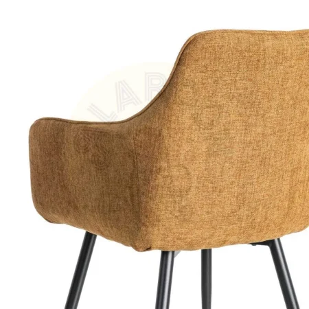 Silla contract marrón tejido y estructura metálica 55x58.50x84cm - Ixia - 615478IX - foto-secundaria-4