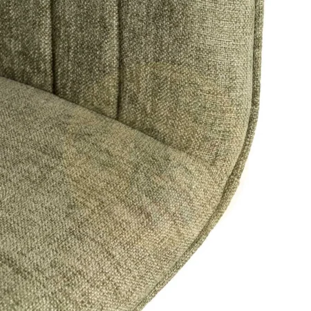 Silla verde tapizada en tejido con estructura metálica altura asiento 47cm no apilable 55x58.50x84cm - Ixia - 615479IX - foto-secundaria-7