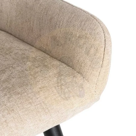 Taburete alto beige tapizado en tejido con estructura metálica respaldo y reposabrazos 47x47x93cm - Ixia - 615480IX - foto-secundaria-6