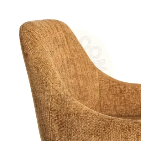 Taburete alto marrón tejido y metal asiento 65cm respaldo 30cm reposabrazos 75cm 47x47x93cm - Ixia - 615481IX - foto-secundaria-5