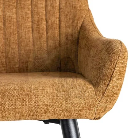 Taburete alto marrón tejido y metal asiento 65cm respaldo 30cm reposabrazos 75cm 47x47x93cm - Ixia - 615481IX - foto-secundaria-6