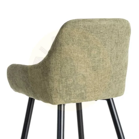 Taburete verde en tejido y metal para salón 47x47x93cm - Ixia - 615482IX - foto-secundaria-3