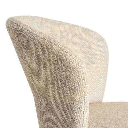 Silla Espiga tapizada en tejido beige con estructura metálica 55x55x78cm - Ixia - 615483IX - foto-secundaria-3