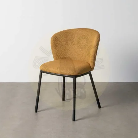 Silla Espiga en tejido mostaza con estructura metálica 55x55x78cm - Ixia - 615484IX - foto-secundaria-10