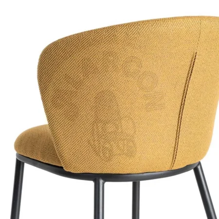 Silla Espiga en tejido mostaza con estructura metálica 55x55x78cm - Ixia - 615484IX - foto-secundaria-4