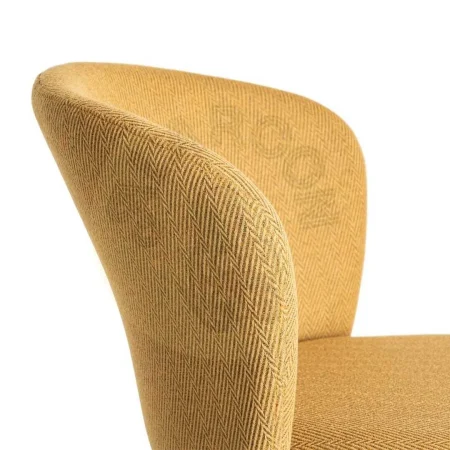 Silla Espiga en tejido mostaza con estructura metálica 55x55x78cm - Ixia - 615484IX - foto-secundaria-7
