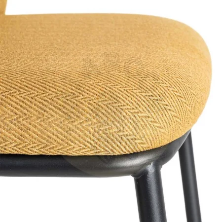 Silla Espiga en tejido mostaza con estructura metálica 55x55x78cm - Ixia - 615484IX - foto-secundaria-8