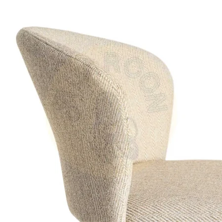 Taburete Espiga tapizado beige en tejido con estructura de metal 55x55x96cm - Ixia - 615485IX - foto-secundaria-5