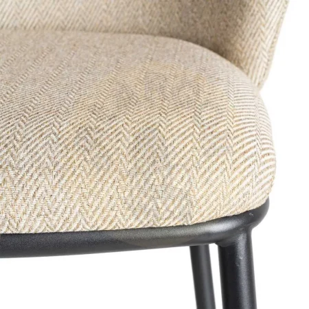 Taburete Espiga tapizado beige en tejido con estructura de metal 55x55x96cm - Ixia - 615485IX - foto-secundaria-6