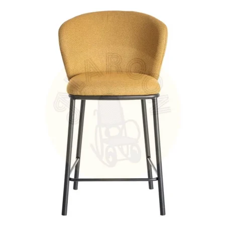 Taburete Espiga en tejido y estructura metálica color mostaza 55x55x96cm - Ixia - 615486IX - foto-secundaria-1