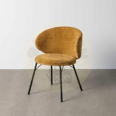 Silla mostaza en tejido con estructura metálica 57x53x75cm - Ixia - 615488IX - foto-secundaria-10