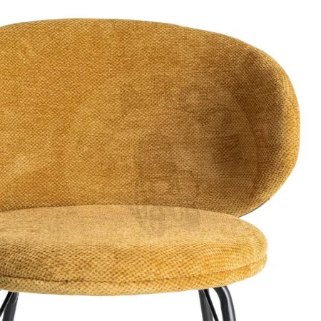Silla mostaza en tejido con estructura metálica 57x53x75cm - Ixia - 615488IX - foto-secundaria-5