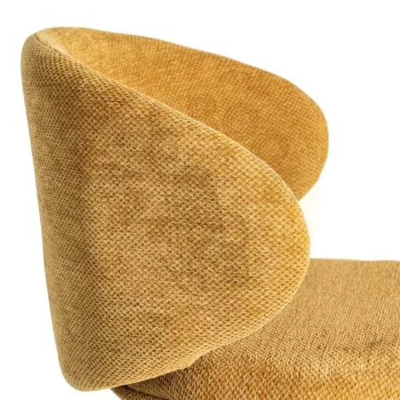 Silla mostaza en tejido con estructura metálica 57x53x75cm - Ixia - 615488IX - foto-secundaria-7