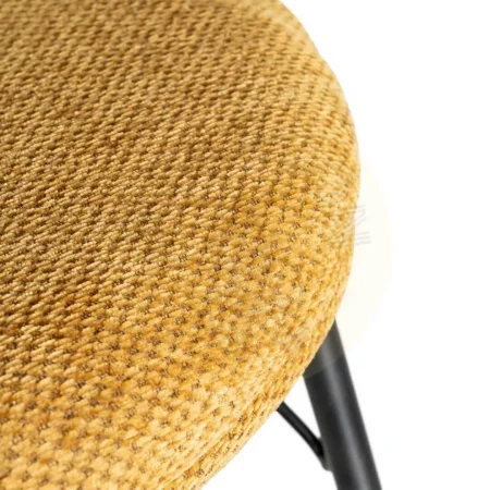 Silla mostaza en tejido con estructura metálica 57x53x75cm - Ixia - 615488IX - foto-secundaria-8