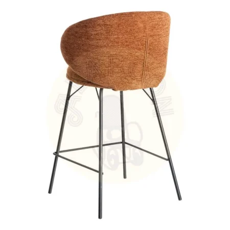 Taburete terracota en tejido y metal altura de asiento 65cm 46.50x46.50x90cm - Ixia - 615489IX - foto-secundaria-3