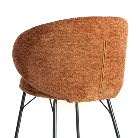 Taburete terracota en tejido y metal altura de asiento 65cm 46.50x46.50x90cm - Ixia - 615489IX - foto-secundaria-4