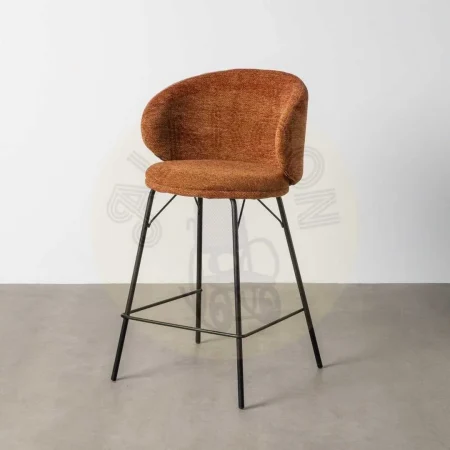 Taburete terracota en tejido y metal altura de asiento 65cm 46.50x46.50x90cm - Ixia - 615489IX - foto-secundaria-9