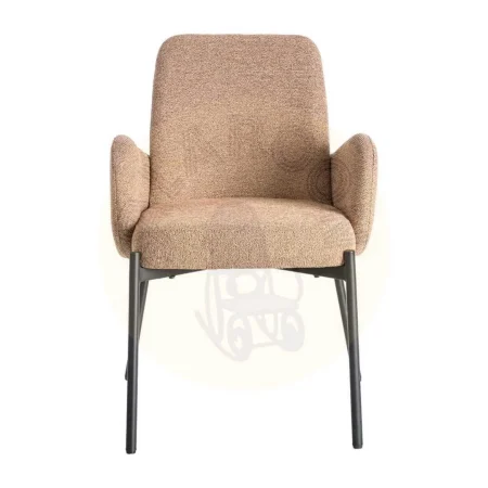 Silla jaspeada rosa en tejido y metal 56x57x84cm - Ixia - 615491IX - foto-secundaria-1