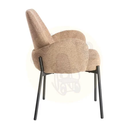 Silla jaspeada rosa en tejido y metal 56x57x84cm - Ixia - 615491IX - foto-secundaria-2