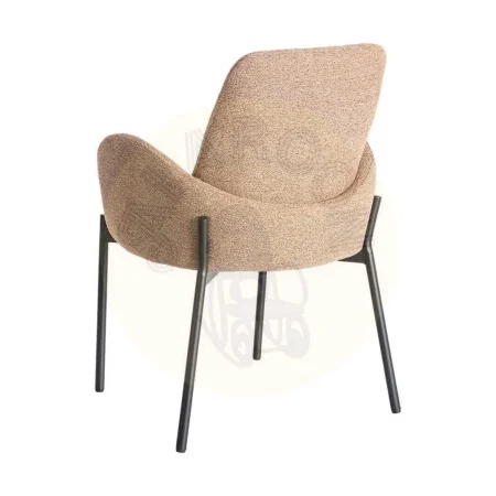 Silla jaspeada rosa en tejido y metal 56x57x84cm - Ixia - 615491IX - foto-secundaria-3