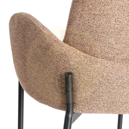 Silla jaspeada rosa en tejido y metal 56x57x84cm - Ixia - 615491IX - foto-secundaria-7