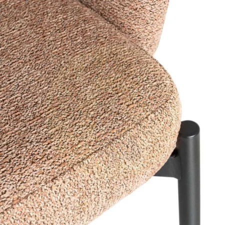Silla jaspeada rosa en tejido y metal 56x57x84cm - Ixia - 615491IX - foto-secundaria-8