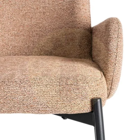 Taburete jaspeado en tejido y metal color salmón asiento alto 48.50x48.50x95cm - Ixia - 615492IX - foto-secundaria-5