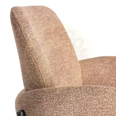 Taburete jaspeado en tejido y metal color salmón asiento alto 48.50x48.50x95cm - Ixia - 615492IX - foto-secundaria-6